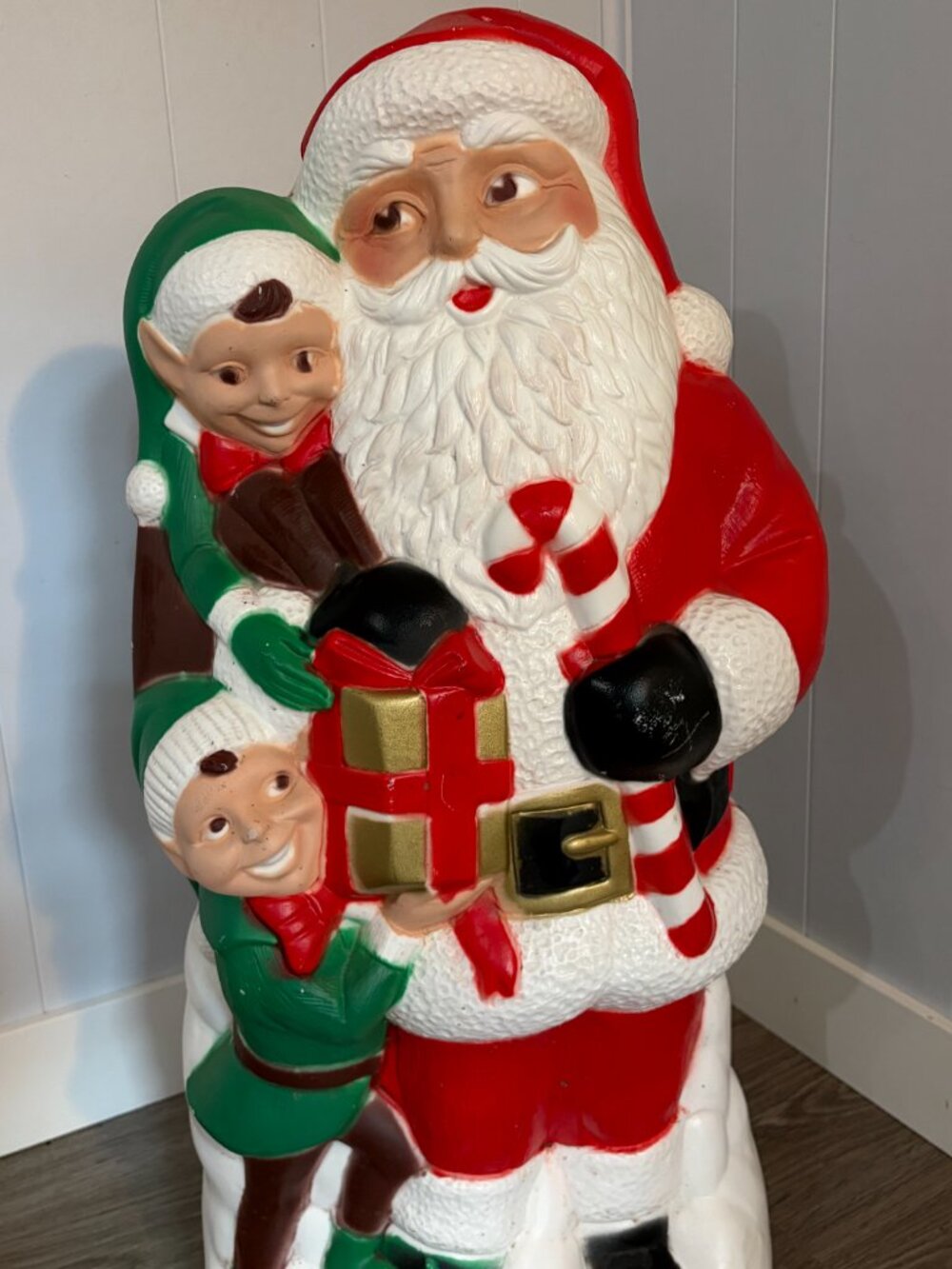 Vintage 31' TPI Santa W/ Elves Blow Mold - Made in Canada 2001 - New Light Kit